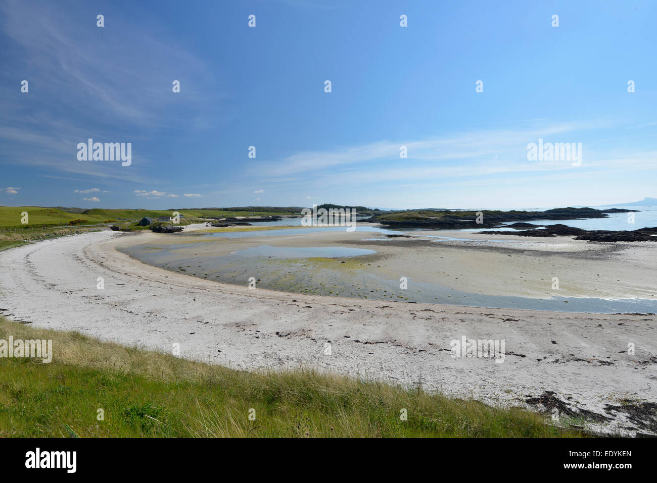 Sandy Bay, Mallaig, Highland area del Consiglio, altopiani, Scozia Foto Stock