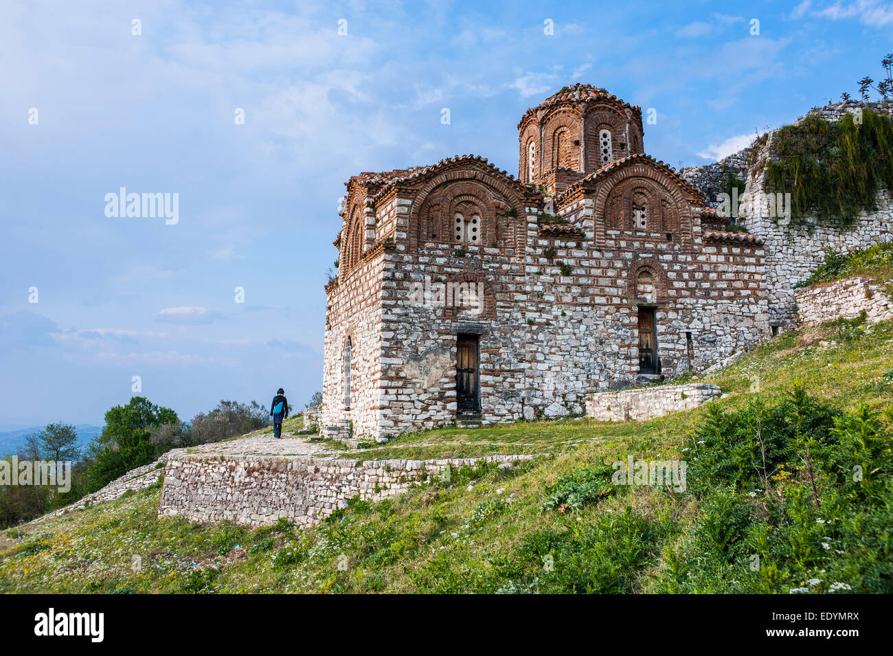 La chiesa bizantina, Sito Patrimonio Mondiale dell'UNESCO, Berat, Albania Foto Stock