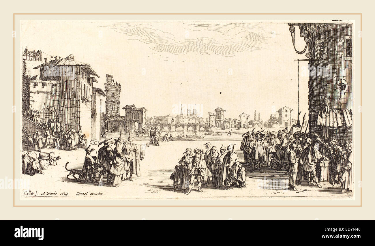 Jacques Callot, francese (1592-1635), il mercato degli schiavi, 1629, attacco Foto Stock