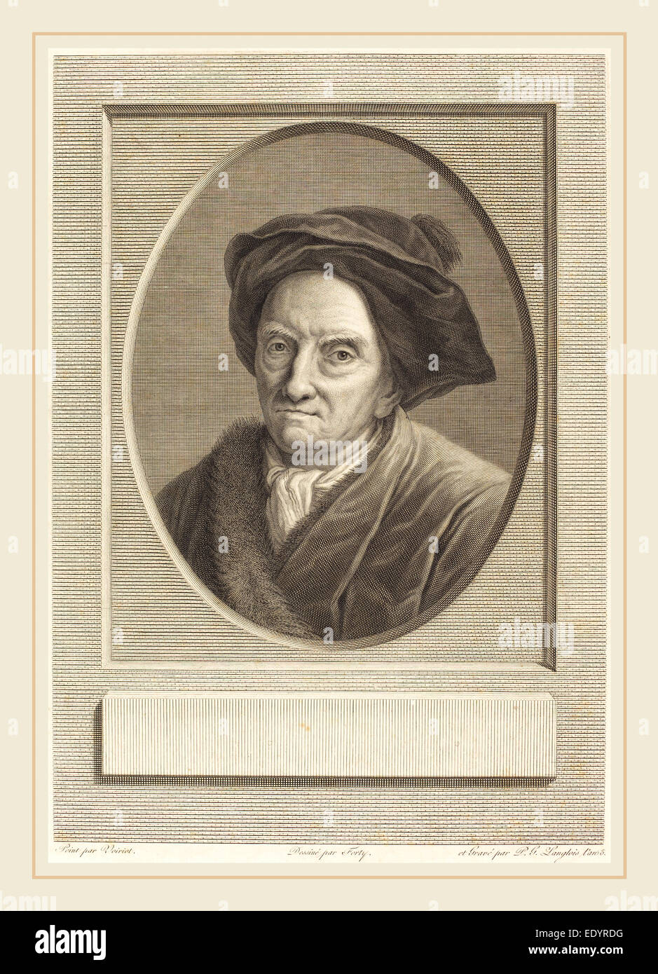 Pierre Gabriel Langlois dopo Guillaume Voiriot dopo Jean-Jacques quaranta, francese (1754-c. 1810), Fontenelle, 1796-1797 Foto Stock