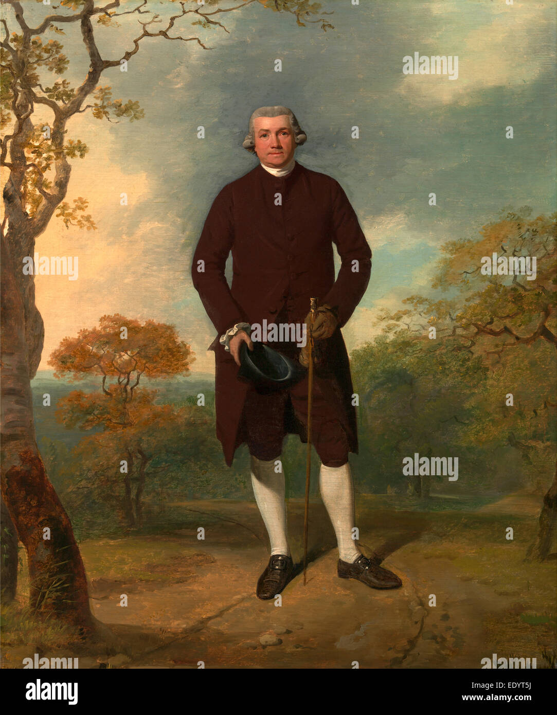 Ritratto di un uomo chiamato George Basil Woodd [chiamato] Woodd basilico, Francis Wheatley, 1747-1801, inglese britannico Foto Stock