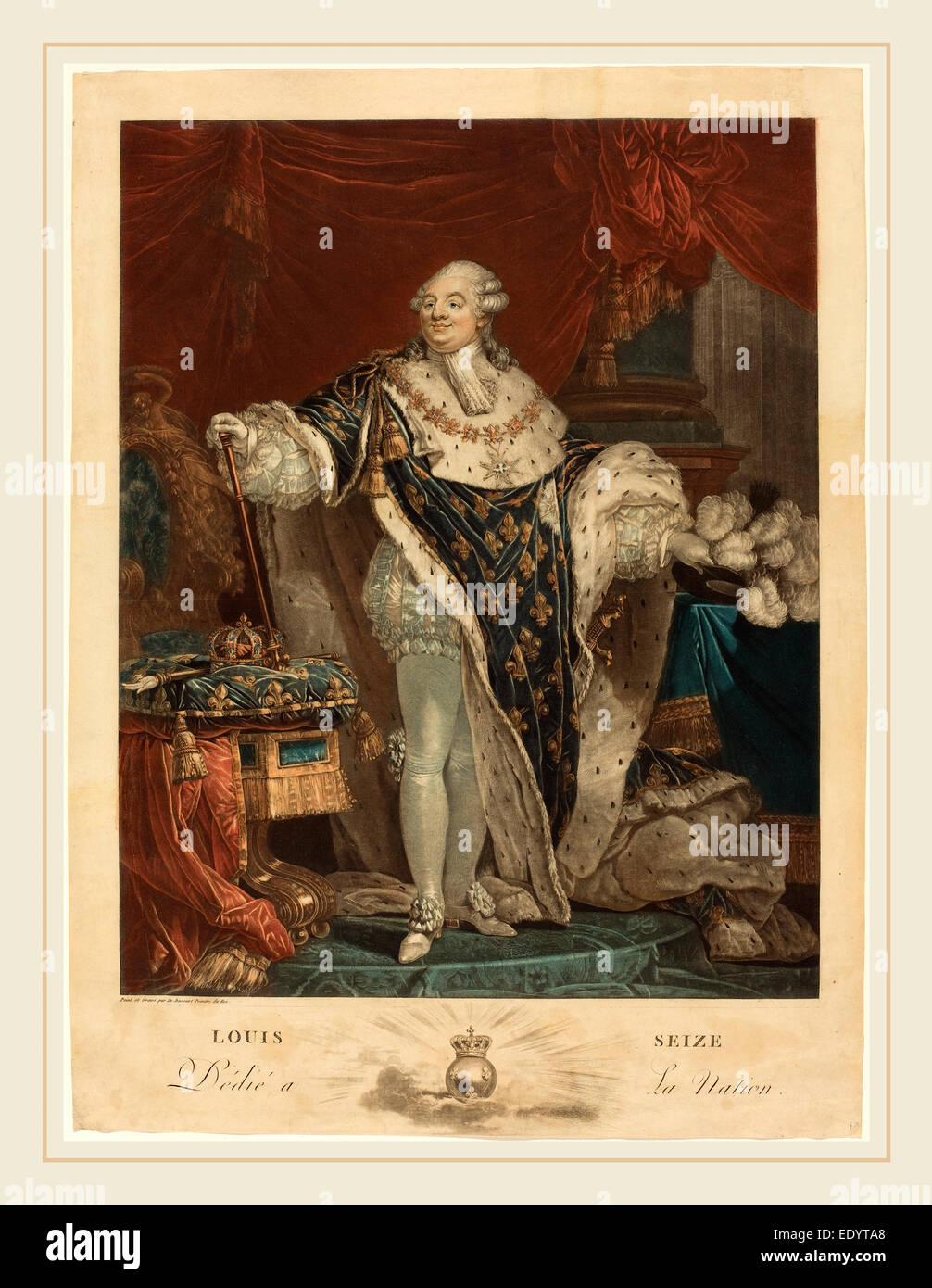 Debucourt Philibert-Louis, francese (1755-1832), Luigi cogliere, 1789, colore acquatinta, mezzatinta, e incisione Foto Stock