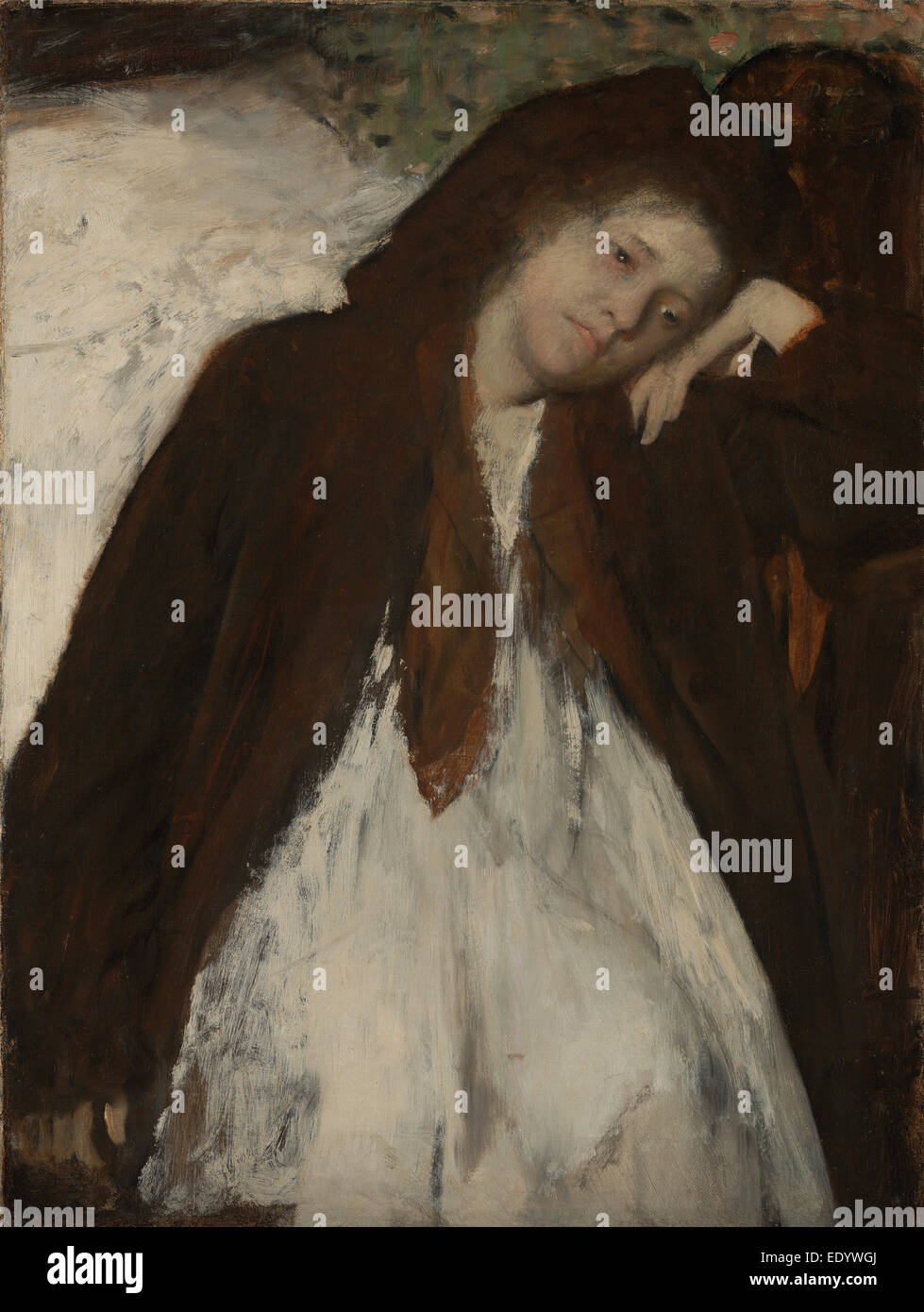 Il convalescente; Edgar Degas, francese, 1834 - 1917; circa 1872 - gennaio 1887; Olio su tela Foto Stock