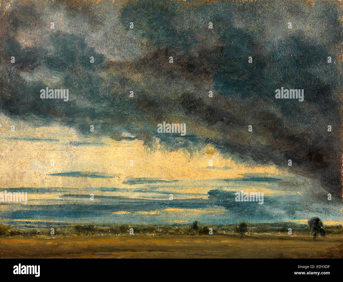 Il Cloud Studio paesaggio di sera dopo la pioggia, John Constable, 1776-1837, inglese britannico Foto Stock
