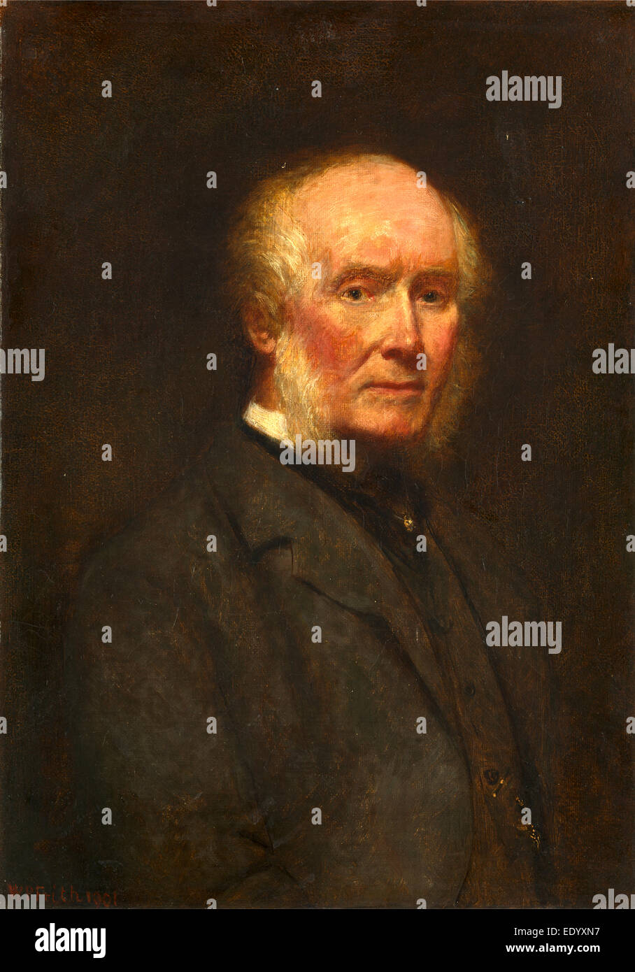 Autoritratto all'età di 83 firmato e datato in basso a sinistra: 'WP Frith 1901', William Powell Frith, 1819-1909, inglese britannico Foto Stock