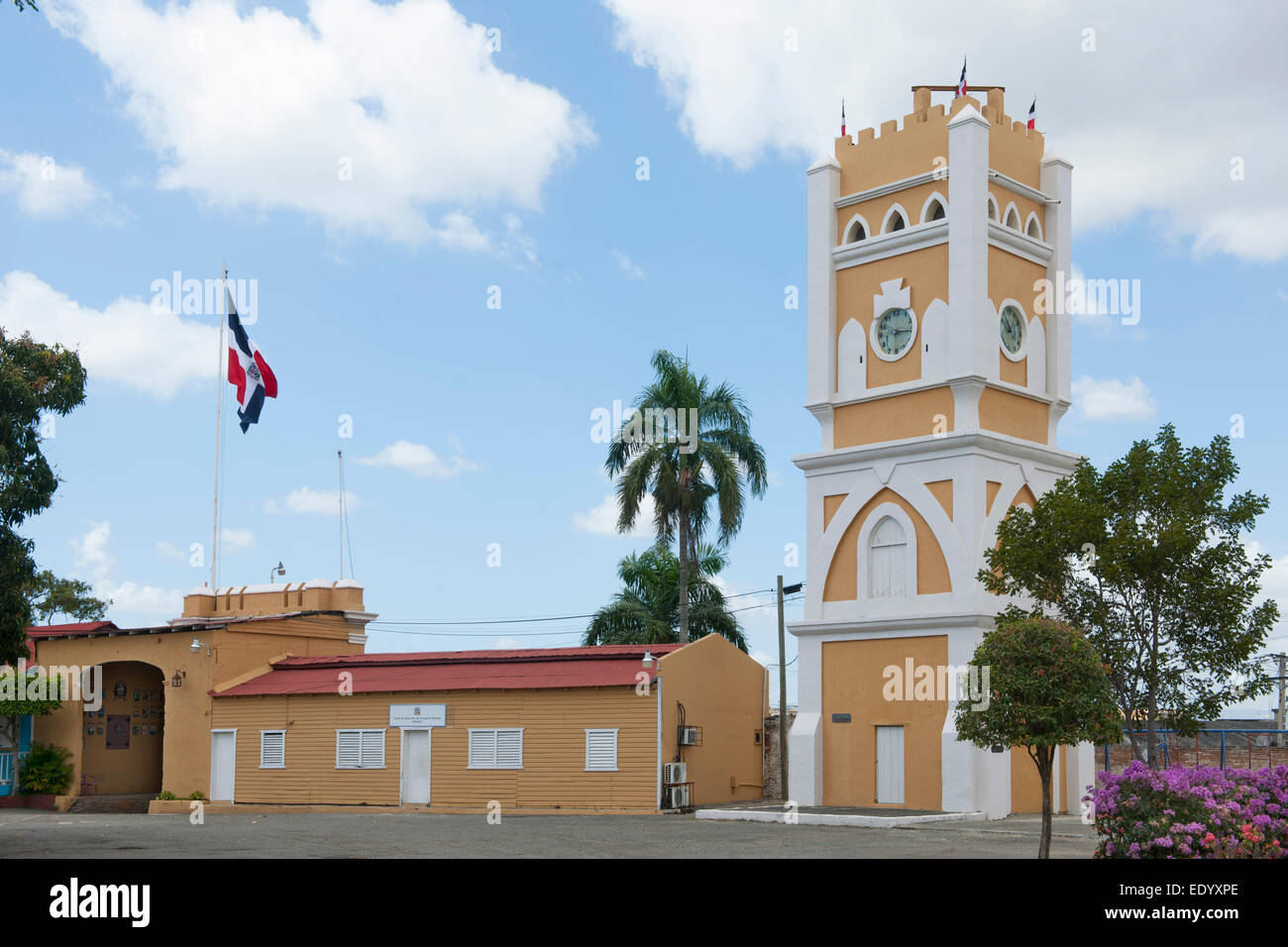 Dominikanische Republik, Cibao-Tal, Santiago de los Caballeros, Hof des Fortalezza San Luis Foto Stock
