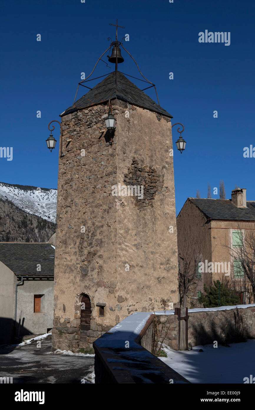 Tour de l'Horloge, Prats Balaguer - Itinerari Segreti di Palazzo Ducale, in frazione, nei Pirenei orientali, Francia. Foto Stock