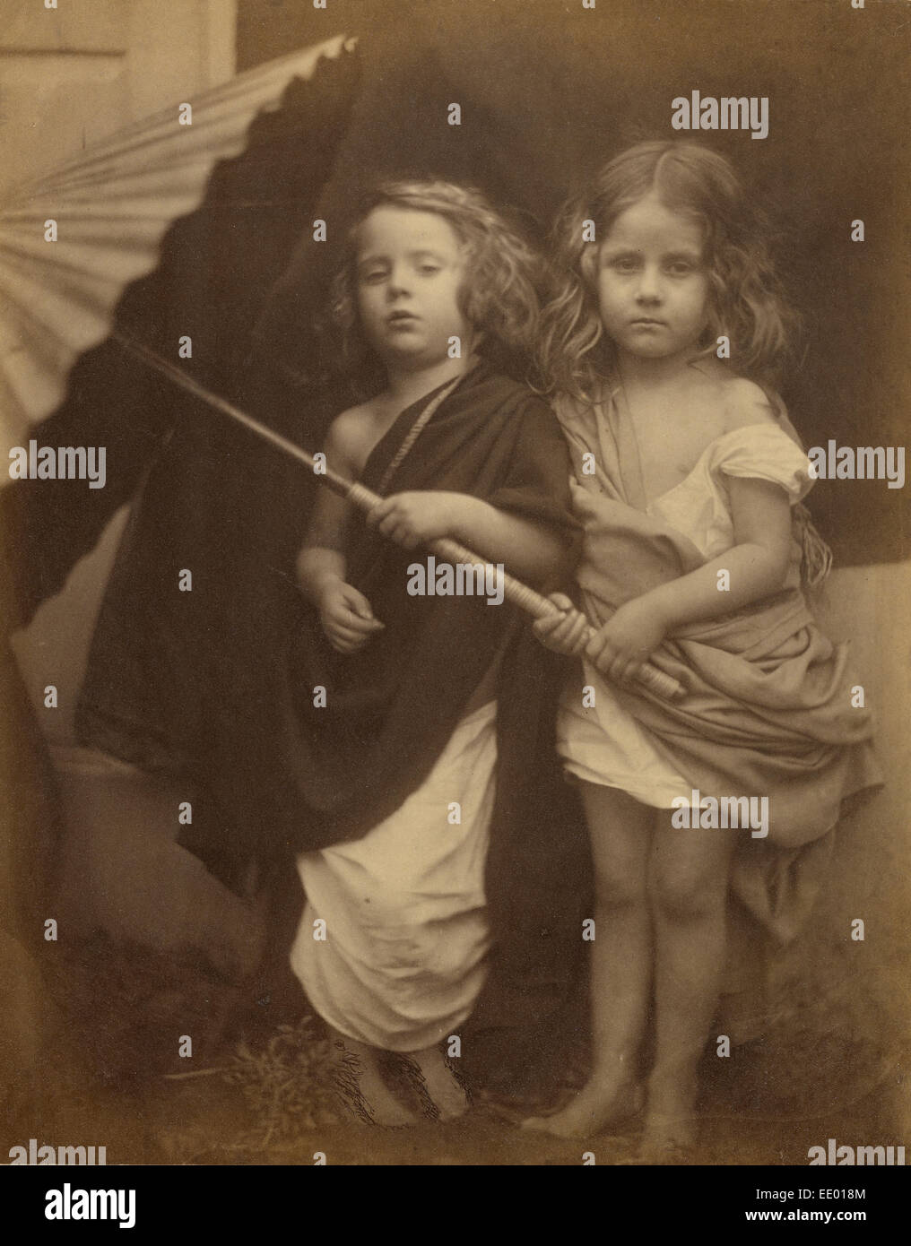 Paolo e Virginia; Julia Margaret Cameron, britannico, nato in India, 1815 - 1879; acqua dolce, Inghilterra, Europa; 1864 Foto Stock