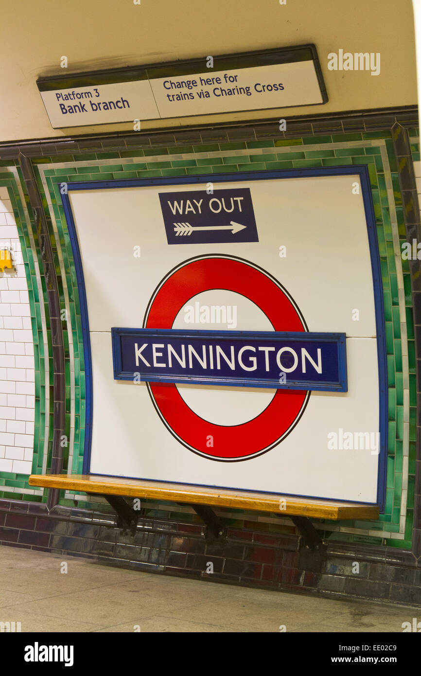 Kennington La stazione della metropolitana sulla Linea del nord di Londra. Foto Stock