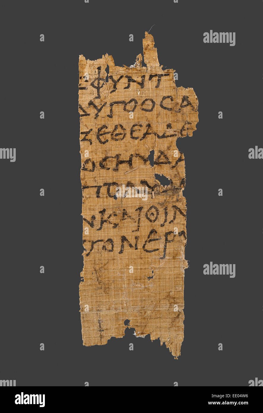 Frammento dell'Odissea di Omero; sconosciuta; Egitto, Africa; 1° secolo a.c.; papiro Foto Stock