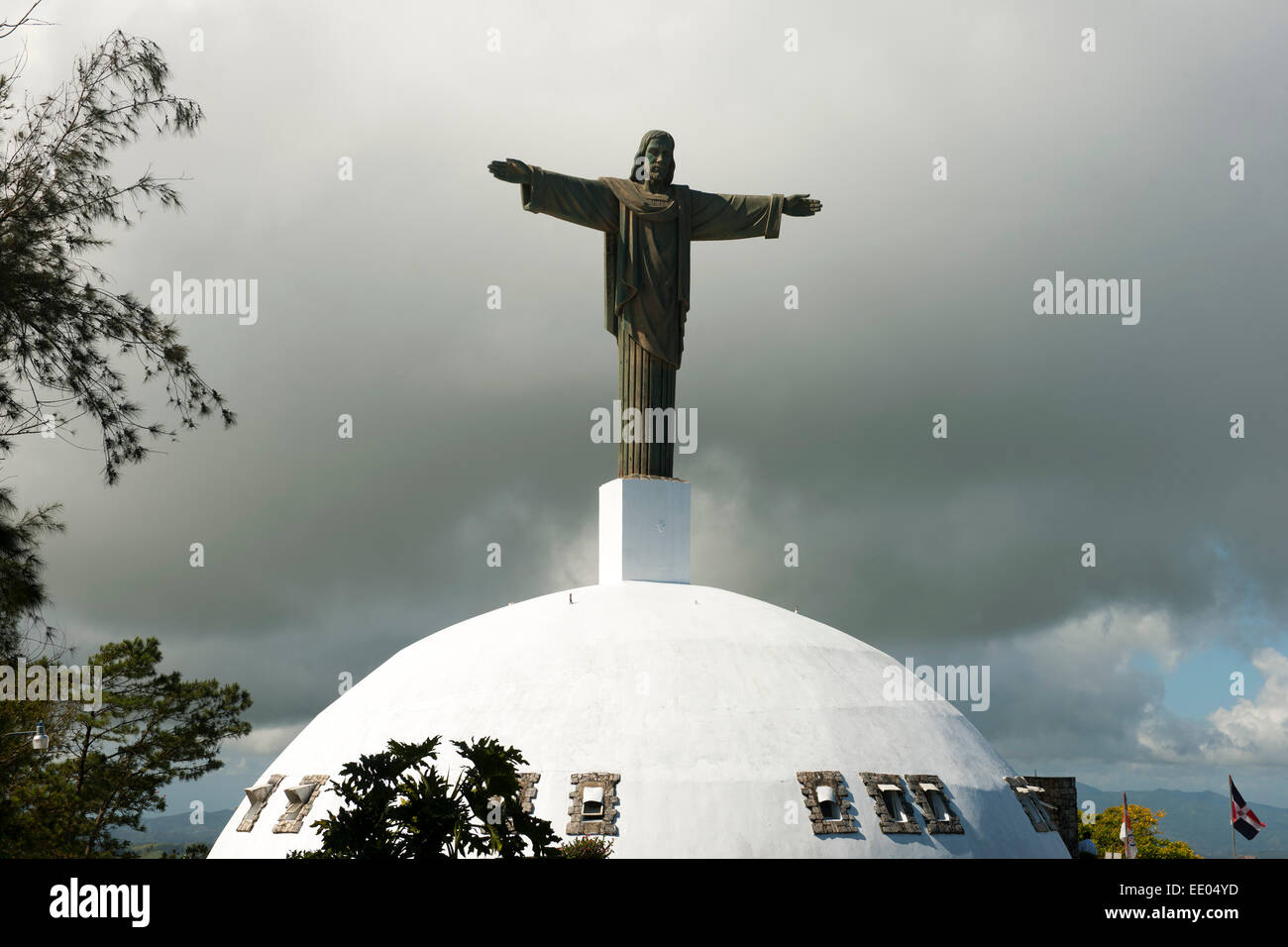 Dominikanische Republik, Norden, Puerto Plata, Restaurant am Pico Isabel de Torres Foto Stock