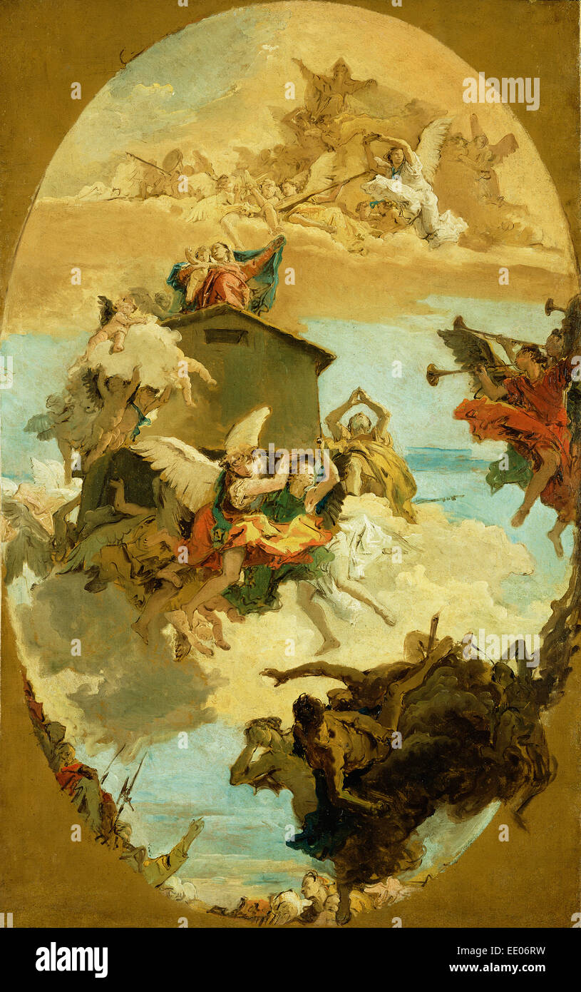 Il miracolo della Santa Casa di Loreto; Giovanni Battista Tiepolo, Italiano, 1696 - 1770; Italia, Europa; 1743 Foto Stock