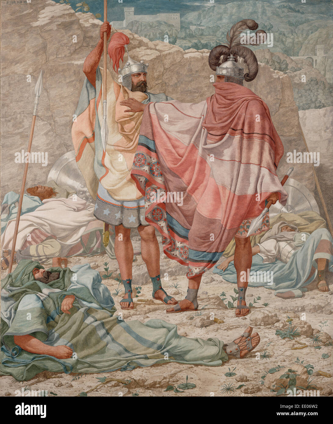 La misericordia: Davide risparmia Saul la vita; Richard Dadd, britannico, 1817 - 1886; 1854; Olio su tela Foto Stock