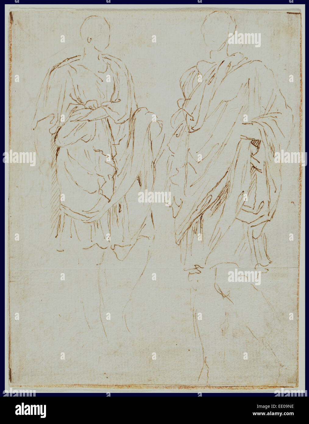 Due studi di una antica statua (recto), Scilla e un centauro (verso); Nicolas Poussin, francese, 1594 - 1665; circa 1645 Foto Stock