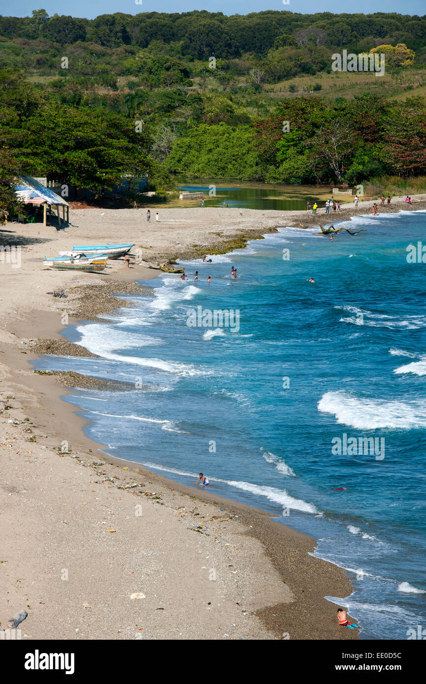 Dominikanische Republik, Südwesten, Strand von Najayo Foto Stock