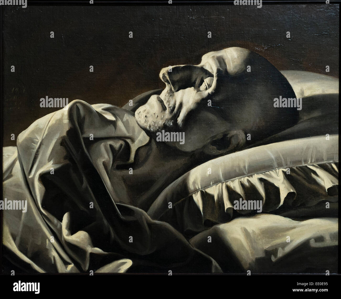 Gallerie dell'Accademia, Venezia. "Canova sul letto di morte" di Placido Fabris. L'ultimo ritratto del grande scultore del 18° secolo Antonio Canova, morì nel 1822 Foto Stock