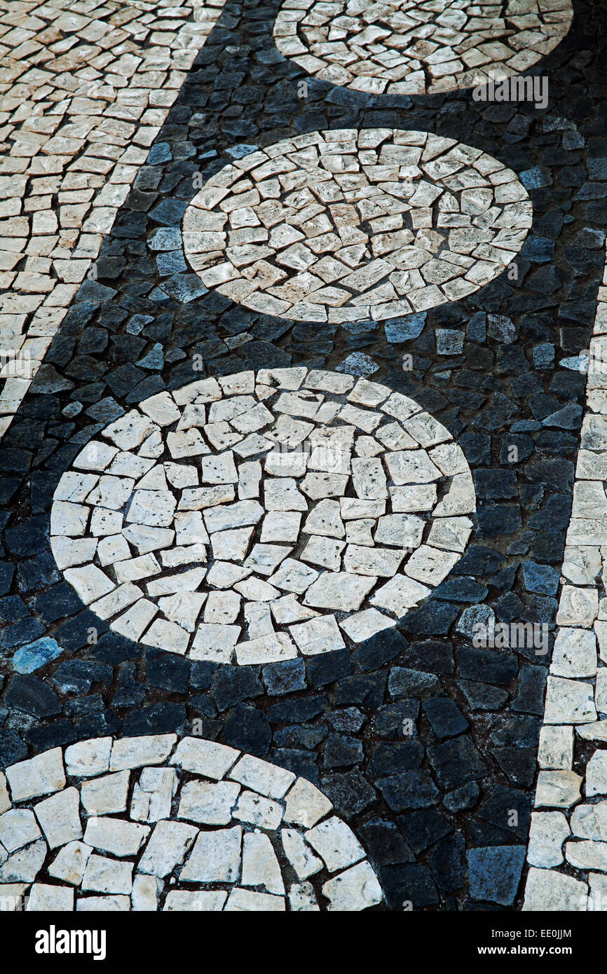 Pavimentazione mosaico - Monte Palace Gardens, di Madera Foto Stock