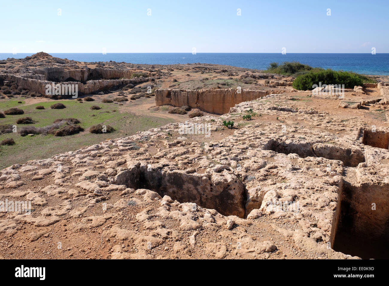 Tombe dei Re, Pafos, Cipro. Vista generale. Foto Stock