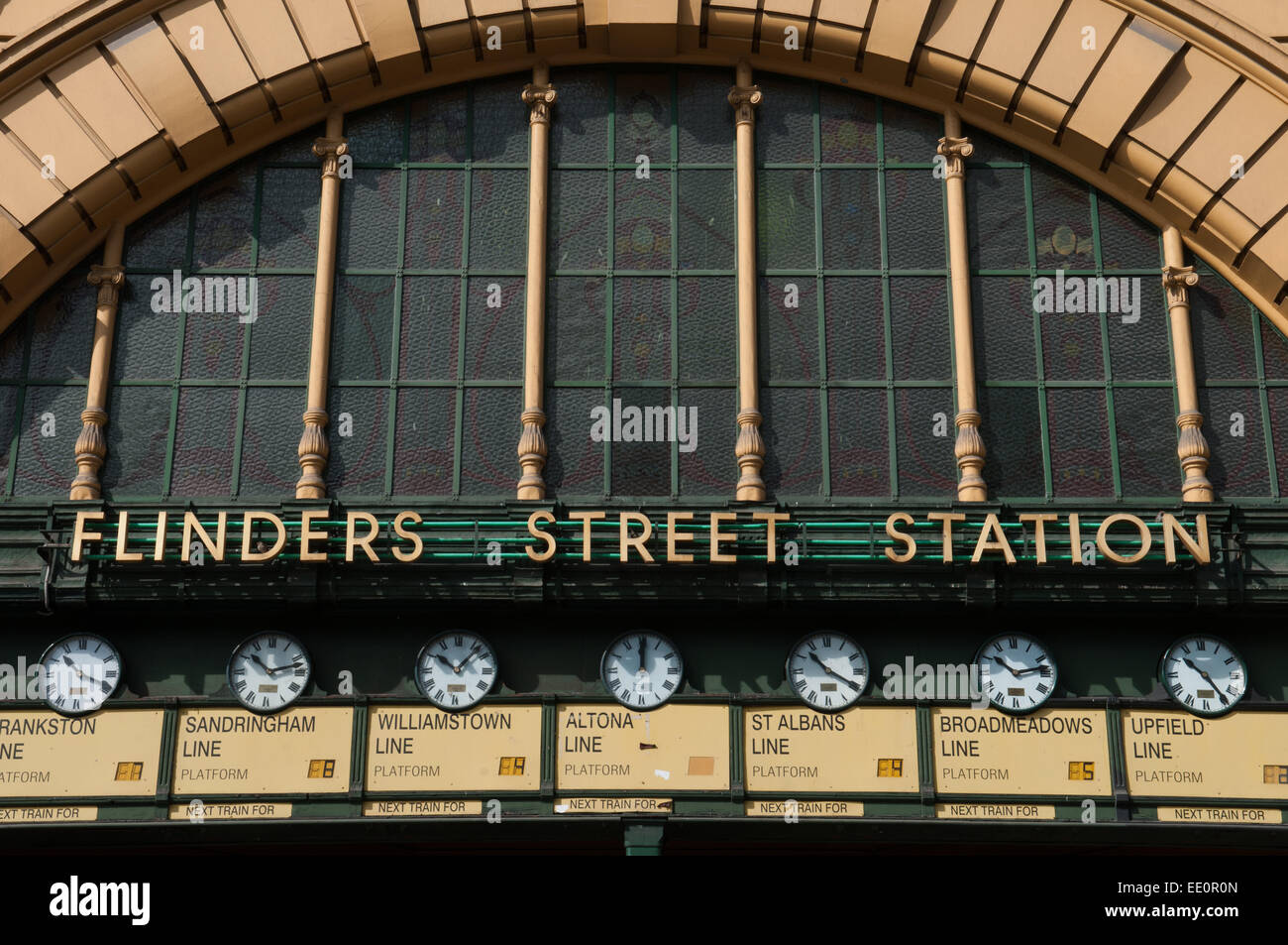 La stazione di Flinders Street Melbourne Australia Foto Stock