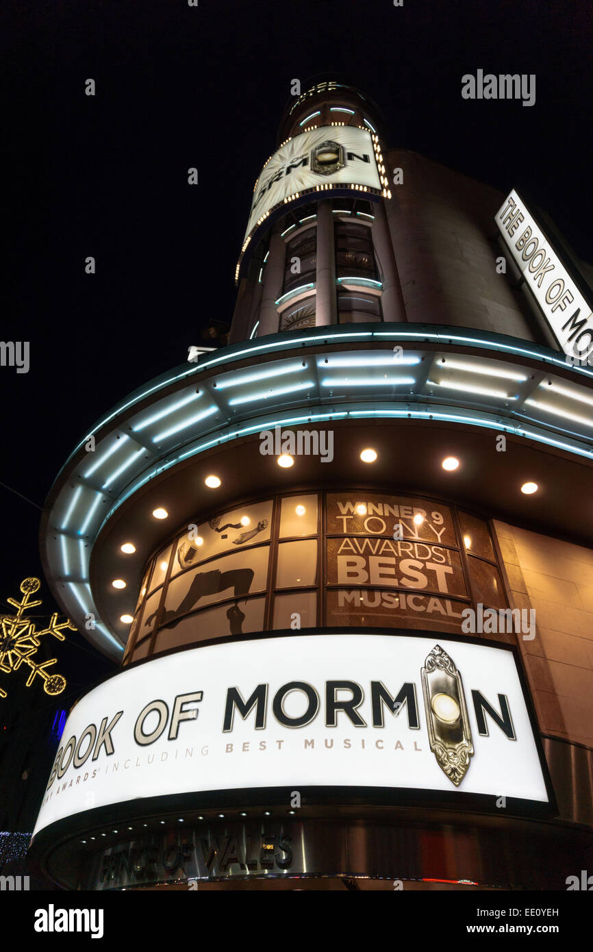 Il Libro di Mormon al Prince of Wales Theatre di Londra Foto Stock