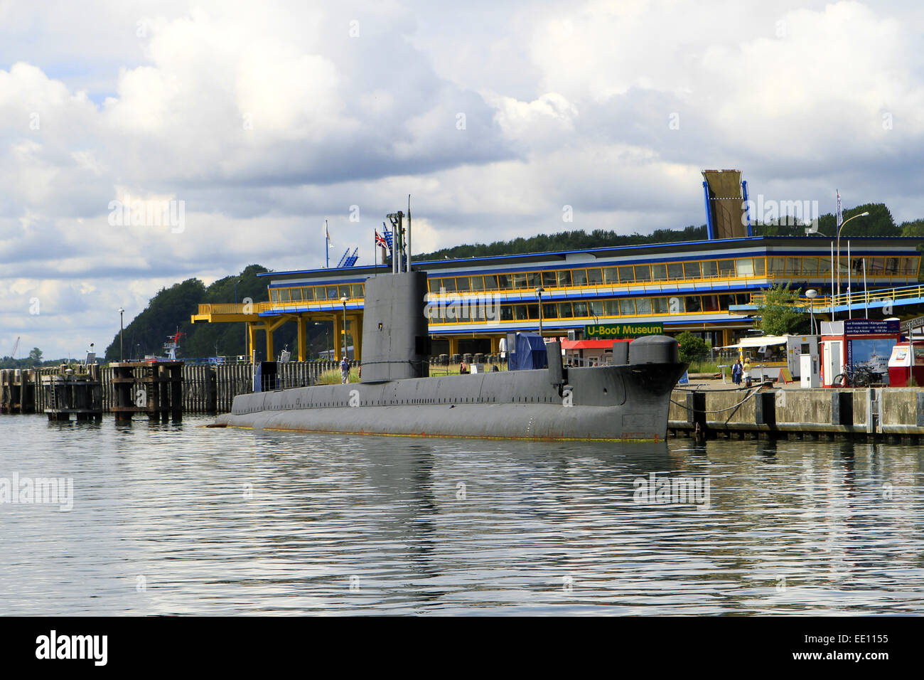 Deutschland, Meclenburgo-Pomerania Occidentale, Ostsee, Insel Ruegen, U-Boot Museum im Hafen von Sassnitz Foto Stock