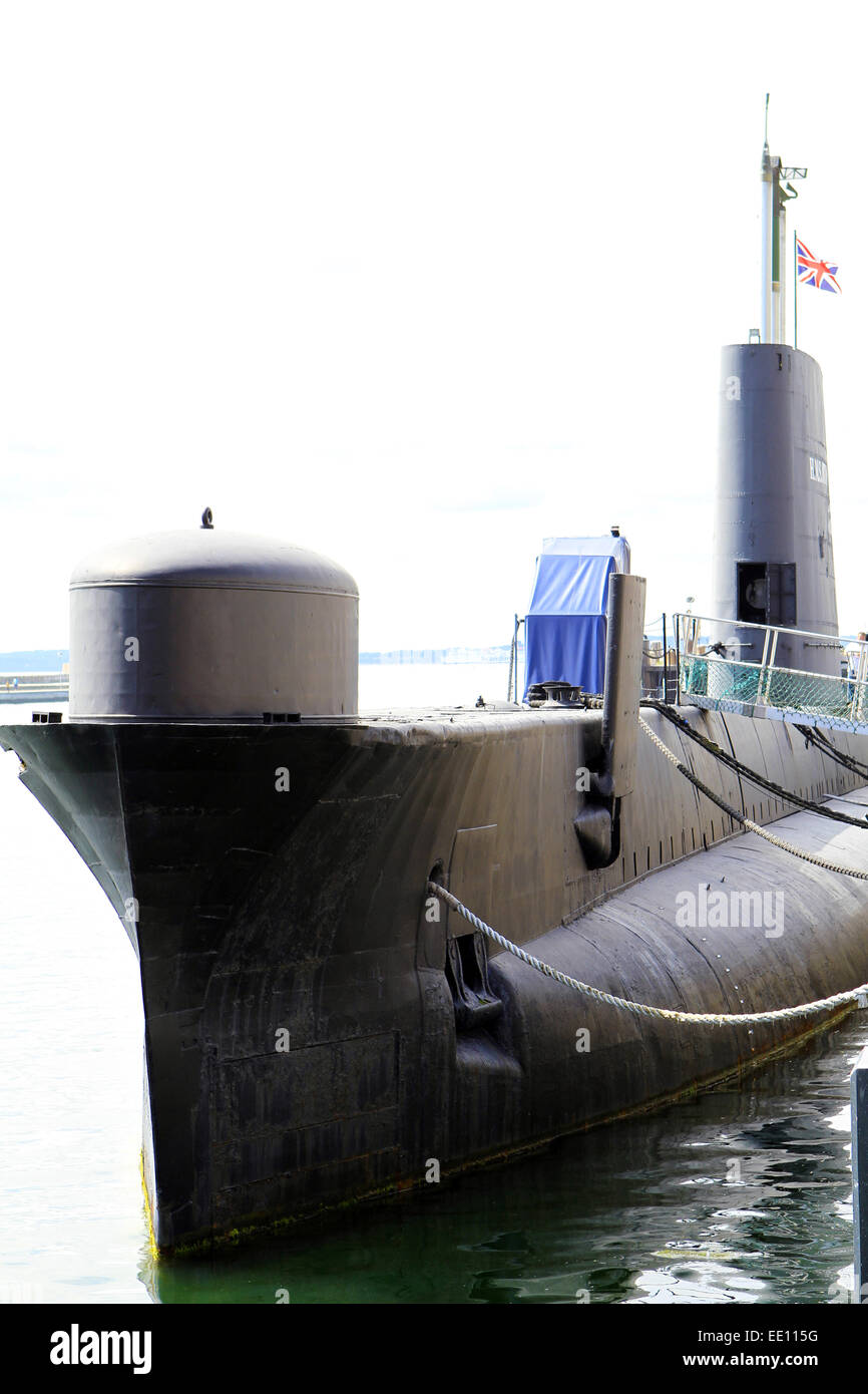 Deutschland, Meclenburgo-Pomerania Occidentale, Ostsee, Insel Ruegen, U-Boot Museum im Hafen von Sassnitz Foto Stock