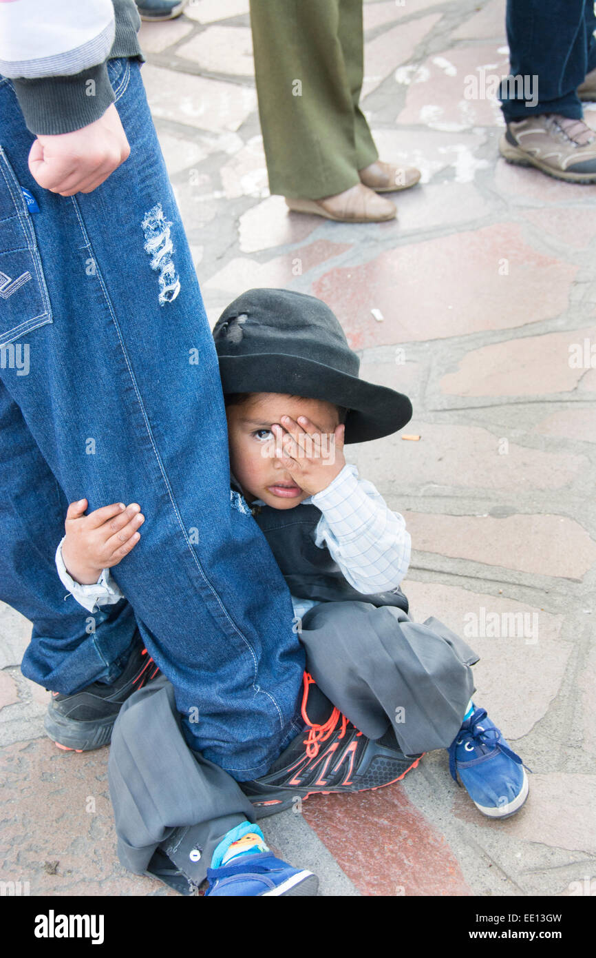 Giovane ragazzo gaucho vestito in abiti tradizionali Foto Stock