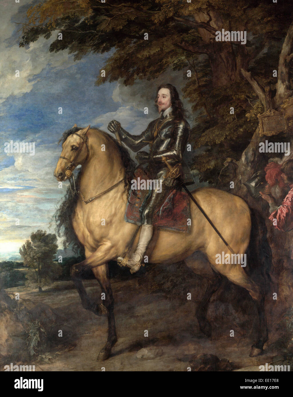 Ritratto equestre di Carlo I, c.1637-8 Anthony van Dyck Foto Stock