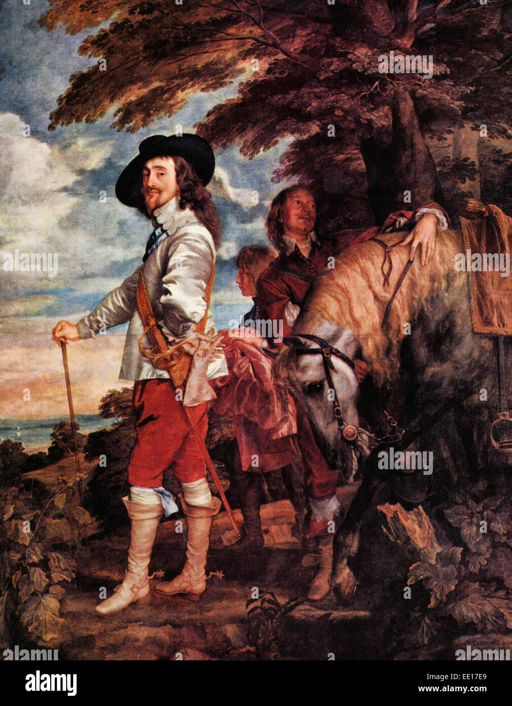 Carlo I a caccia, Anthony van Dyck, 1635 Foto Stock
