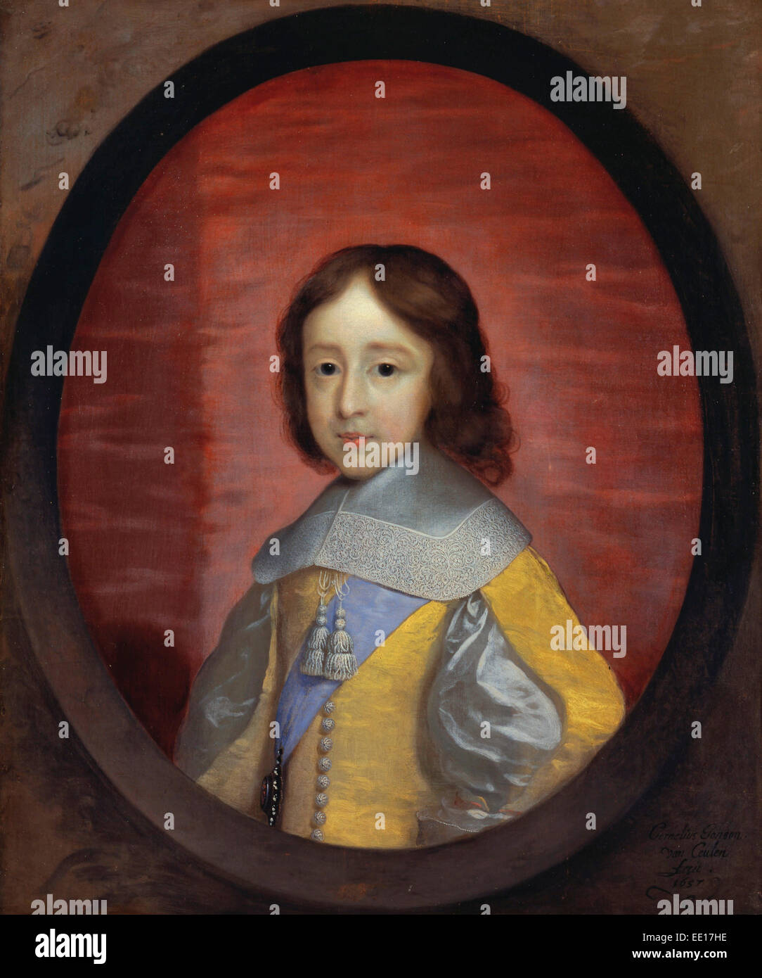 Guglielmo III, principe di Orange, come un bambino - Cornelius Johnson 1657 Foto Stock
