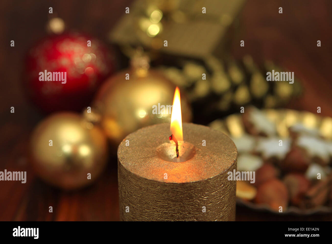 Weihnachtsstimmung, Kerzenlicht Foto Stock