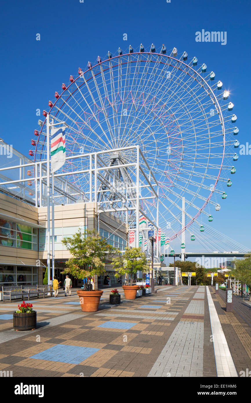Ruota panoramica Ferris, Tempozan, Osaka Kansai, Giappone, Asia Foto Stock