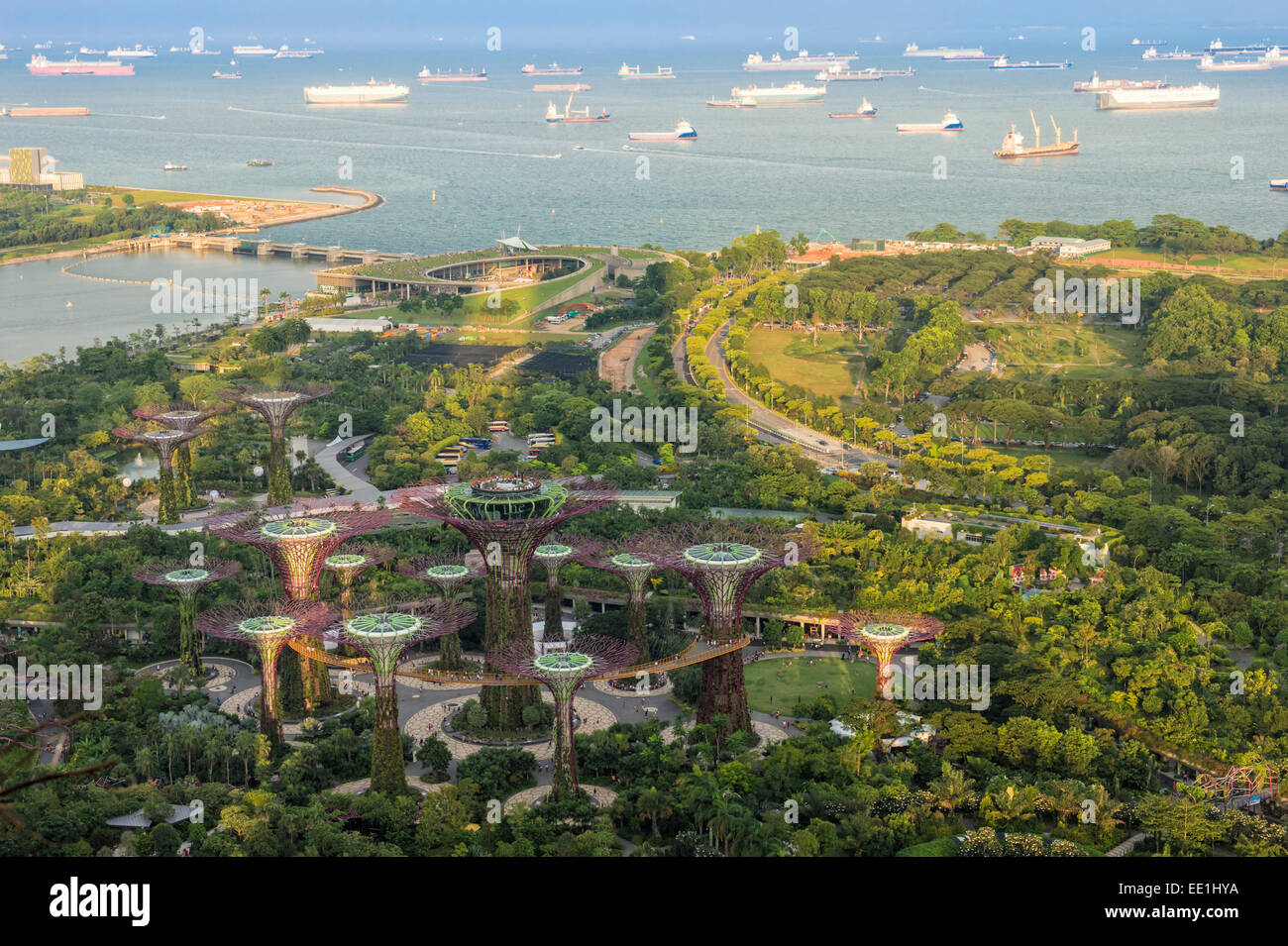 Vista sui giardini dalla baia, Singapore, Sud-est asiatico, in Asia Foto Stock