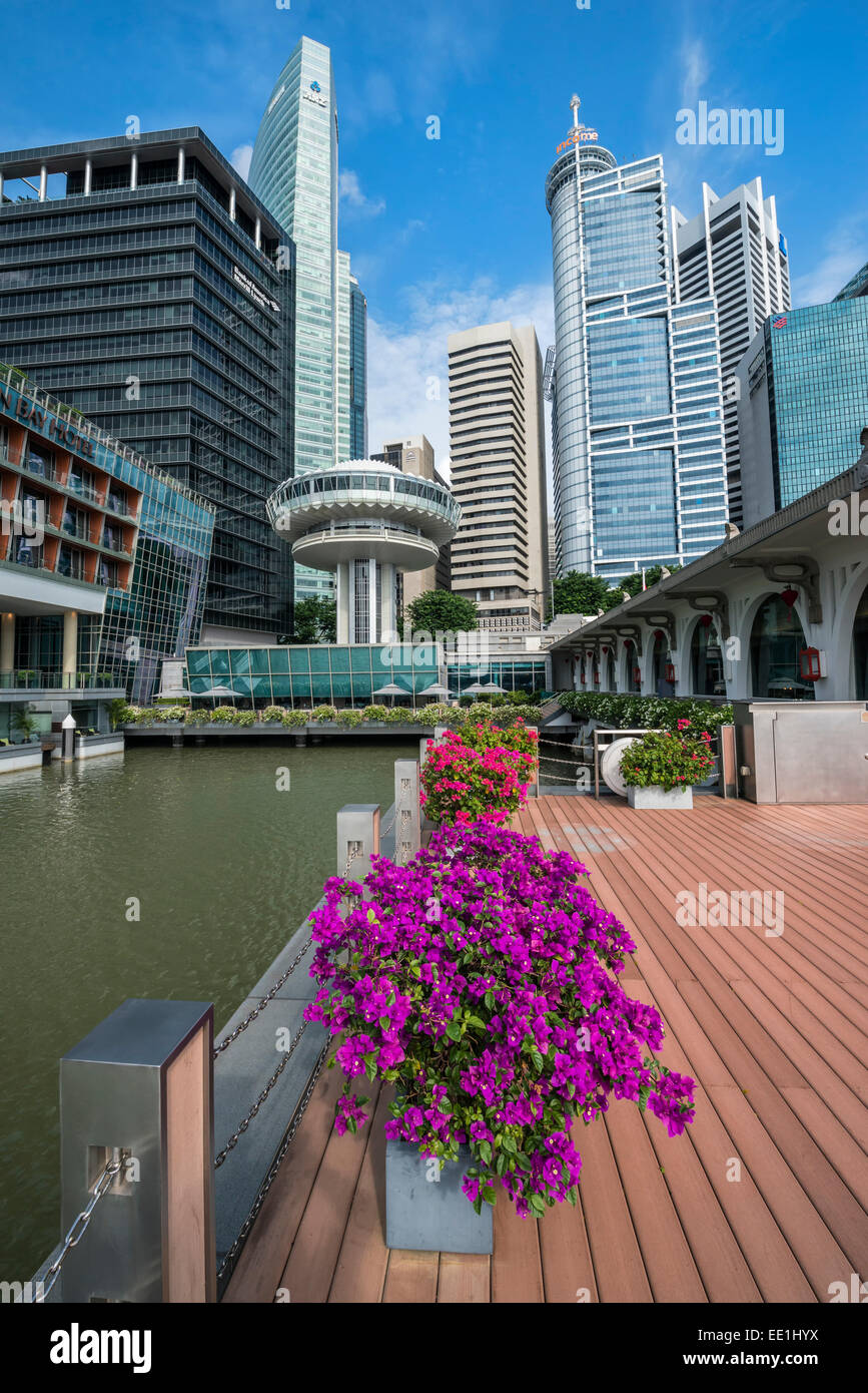 Centro di quartiere finanziario centrale, Singapore, Sud-est asiatico, in Asia Foto Stock