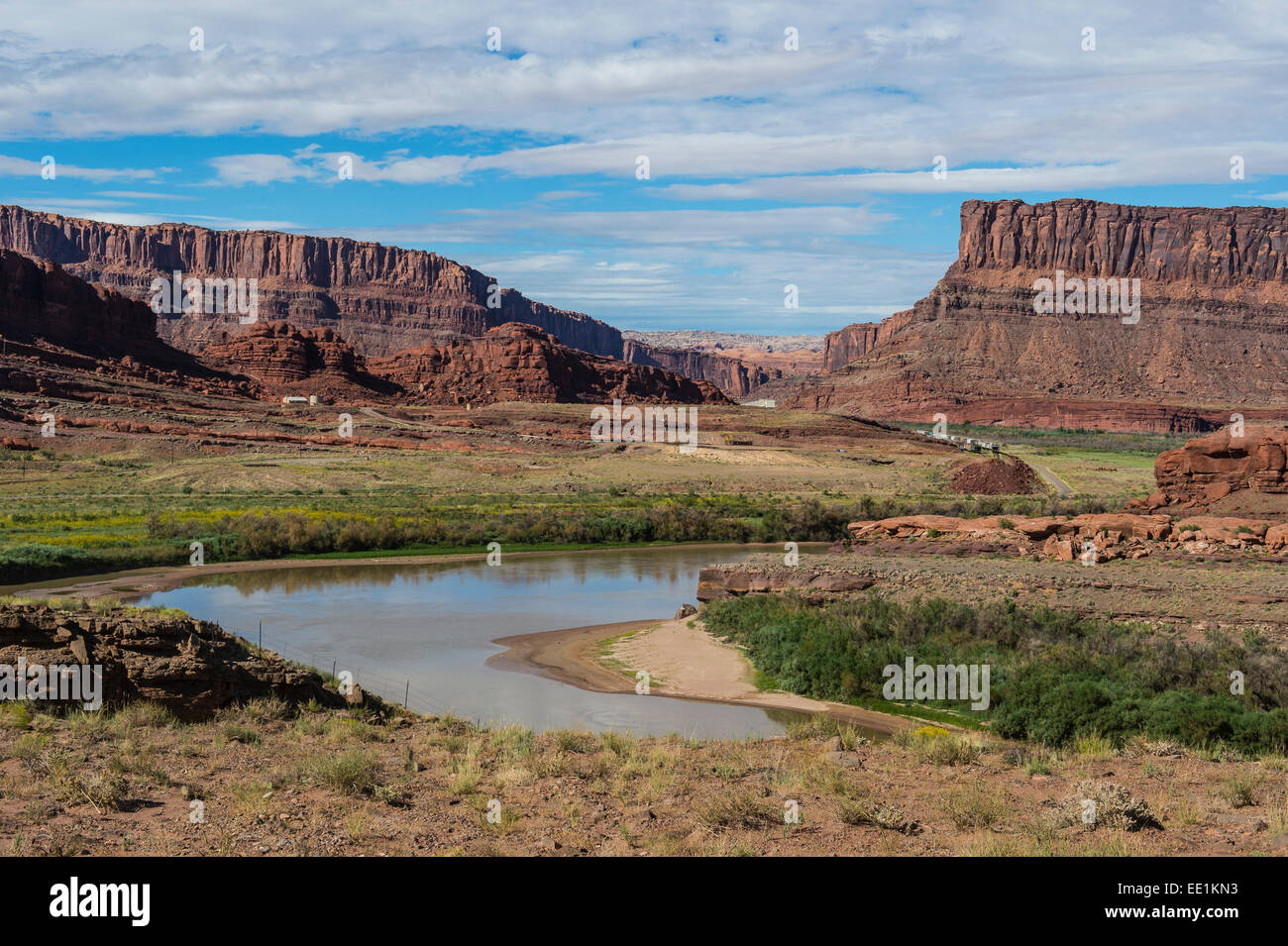 Il fiume Colorado e il Parco Nazionale di Canyonlands, Utah, Stati Uniti d'America, America del Nord Foto Stock