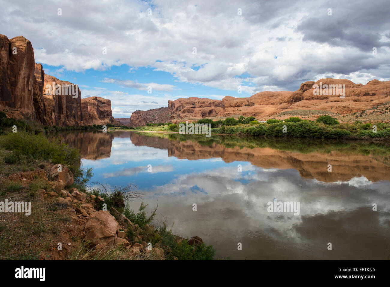 Il fiume Colorado e il Parco Nazionale di Canyonlands, Utah, Stati Uniti d'America, America del Nord Foto Stock