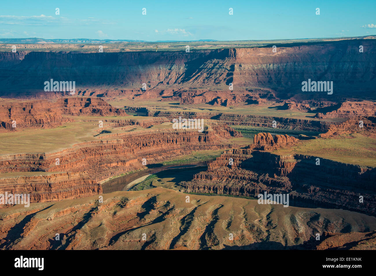 Vista su Canyonlands e il Fiume Colorado dal Dead Horse State Park, Utah, Stati Uniti d'America, America del Nord Foto Stock