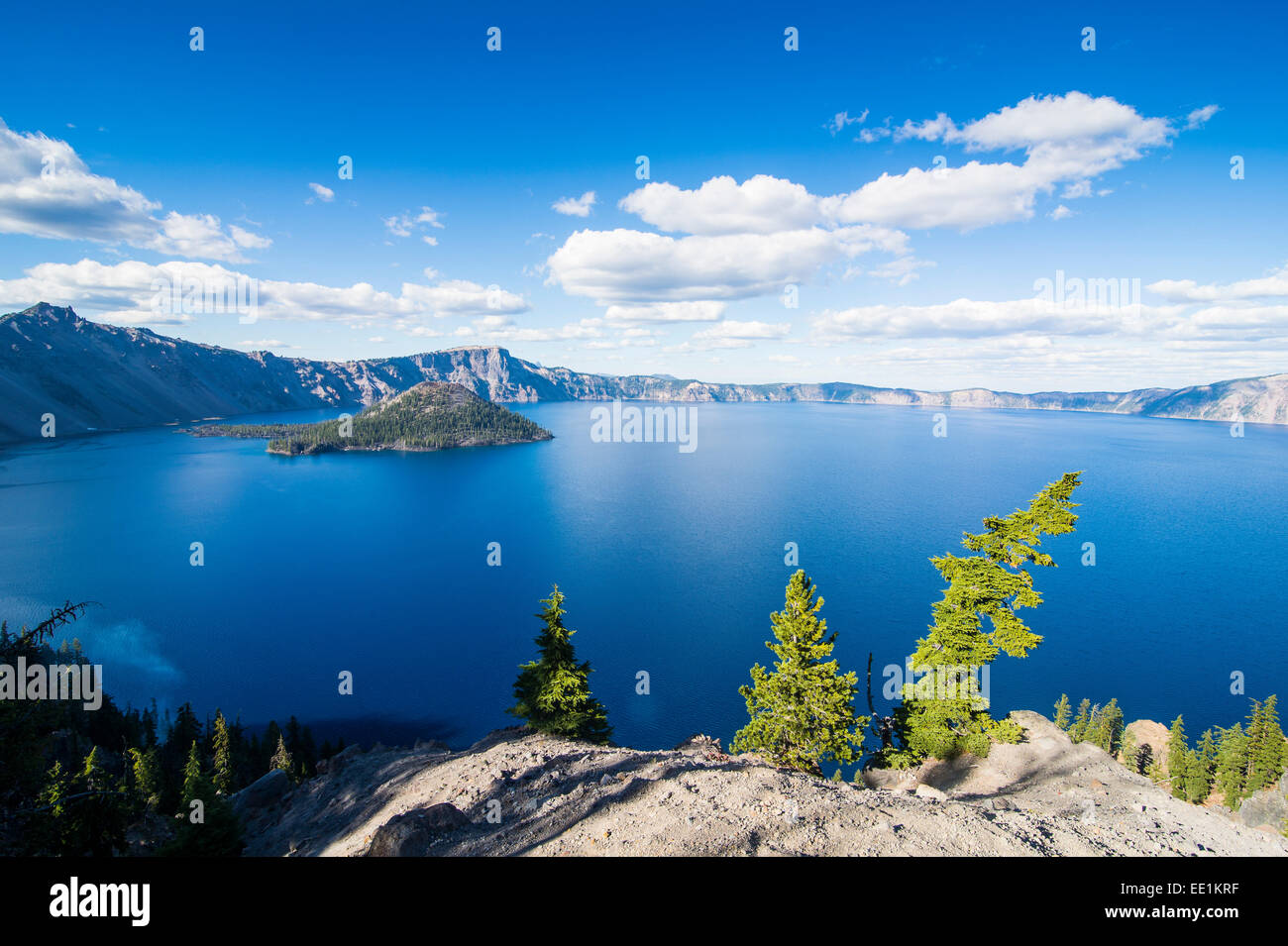 La caldera del Parco nazionale di Crater Lake, Oregon, Stati Uniti d'America, America del Nord Foto Stock