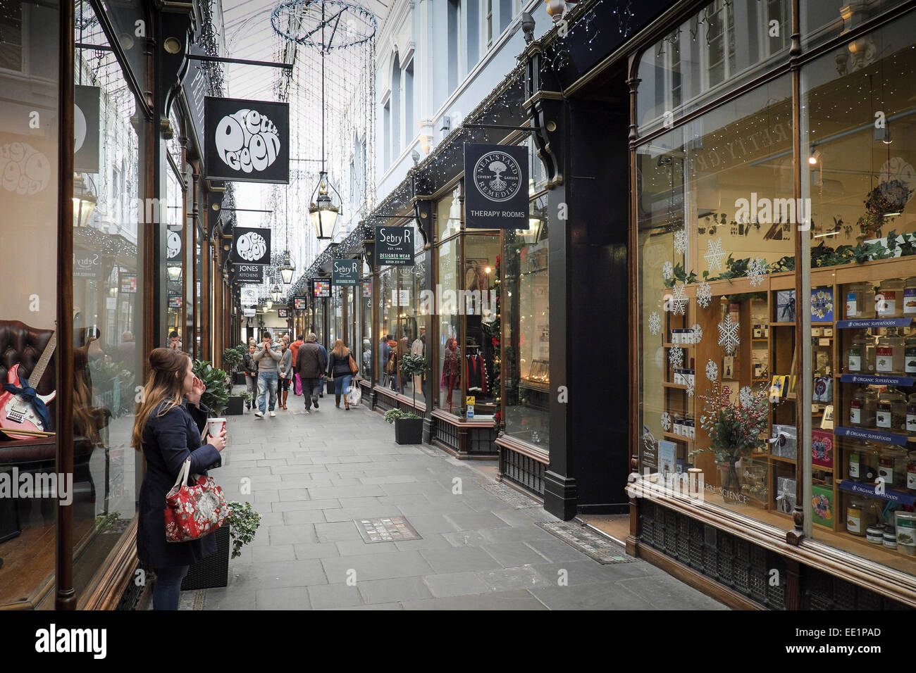 Morgan Arcade in Cardiff. Foto Stock