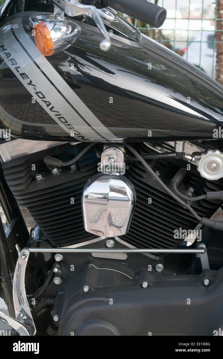 Harley Davidson v twin motore filtro aria di scarico moto moto moto moto bike bike cicli ciclo motore Foto Stock