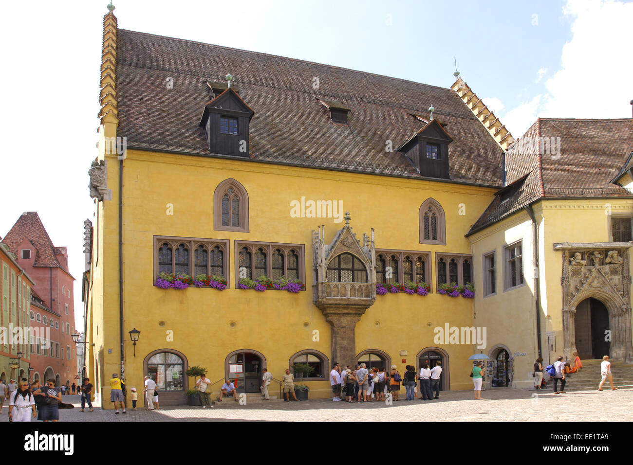 Ratisbona, Unesco Welterbe, Altes Rathaus, Old Town Hall, 13, jh, Reichssaalbau, Reichssaal, Bayerische Eisenstrasse, Strasse Foto Stock