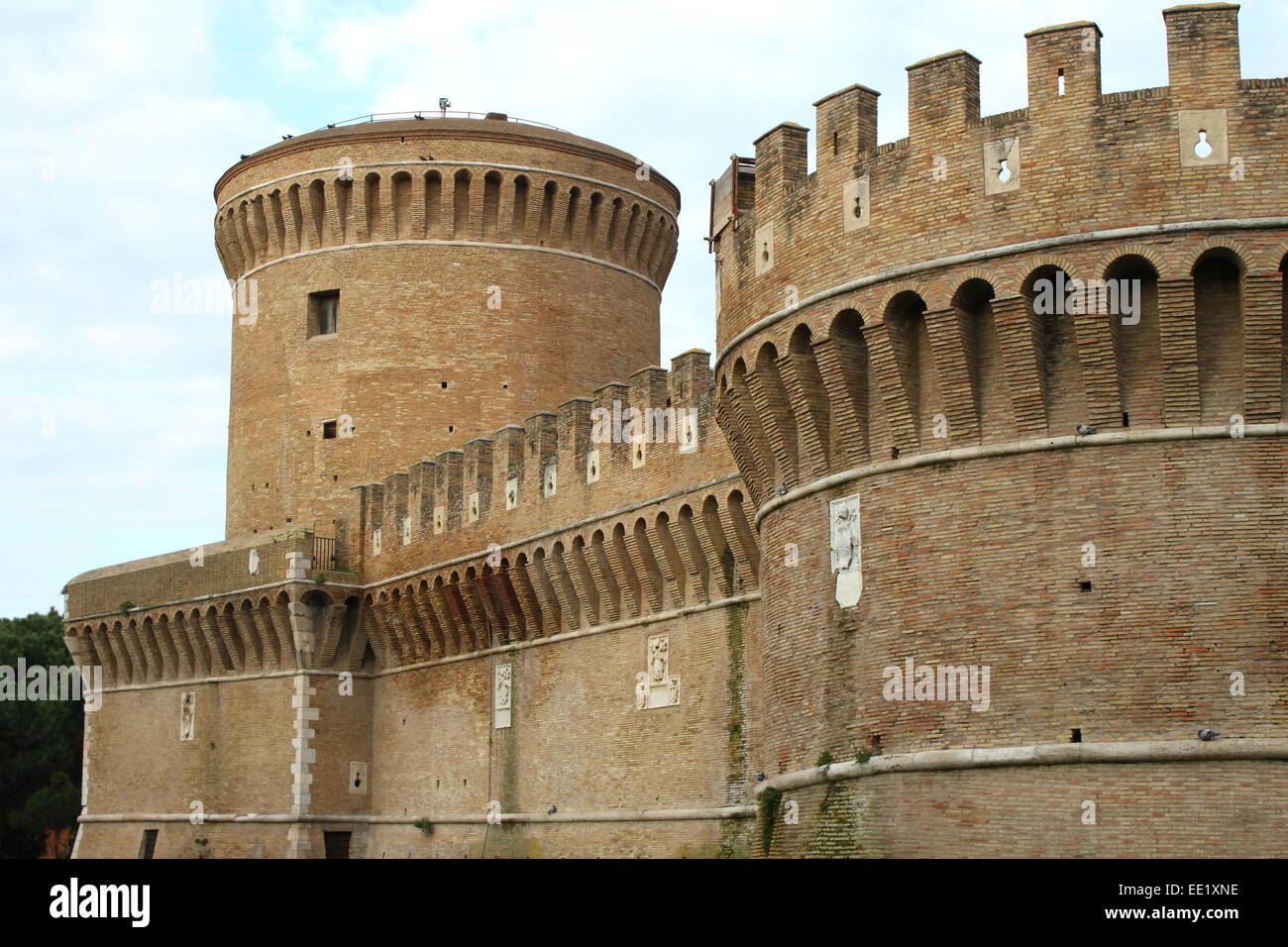 Vista del paesaggio di Giulius II castello in Roma, Italia Foto Stock