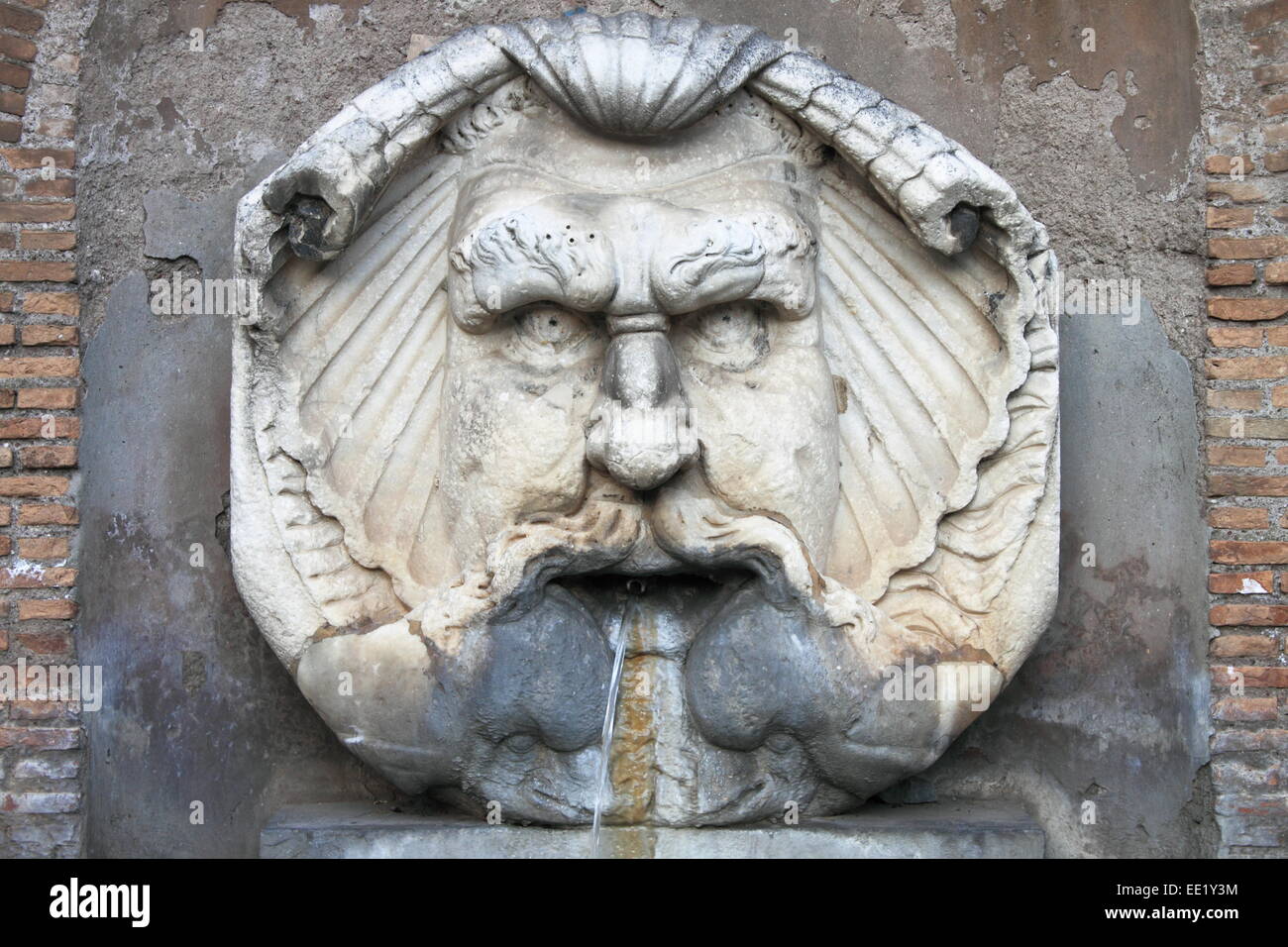 Renaissance fontana in marmo a Roma, Italia Foto Stock