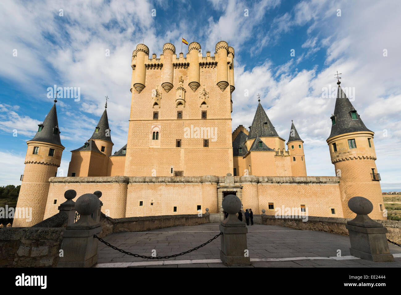 Il castello Alcazar di Segovia, Castilla y Leon, Spagna. Foto Stock