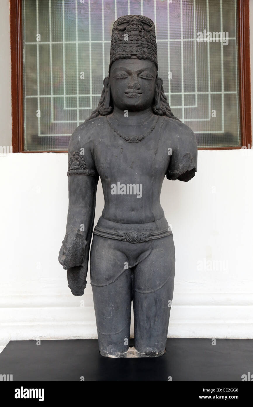 Vishnu, dal decimo secolo trovati in basalto, Bihar ora esposti nel Museo Indiano in Kolkata, il 15 febbraio 2014 Foto Stock