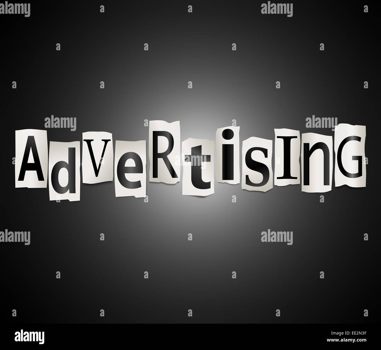 La pubblicità. Foto Stock