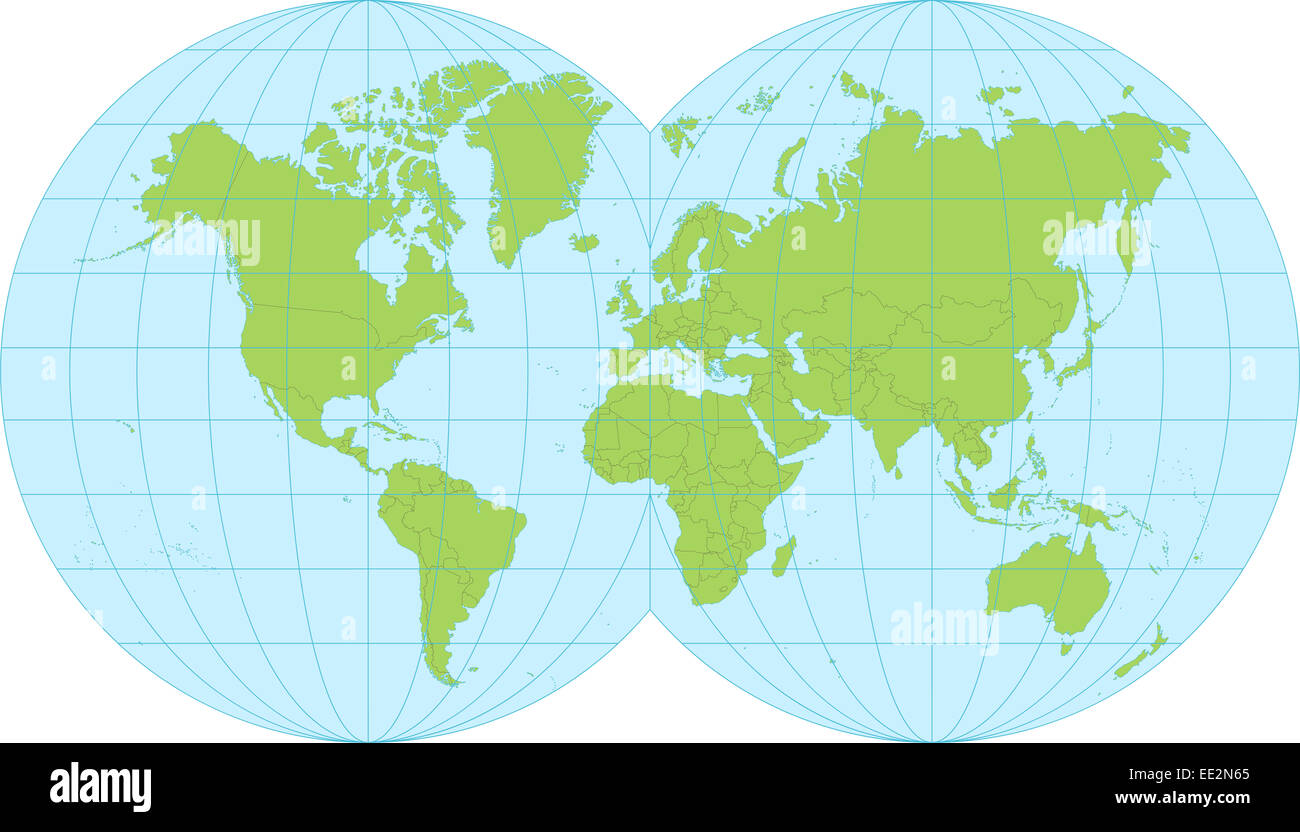 Mappa del mondo Foto Stock
