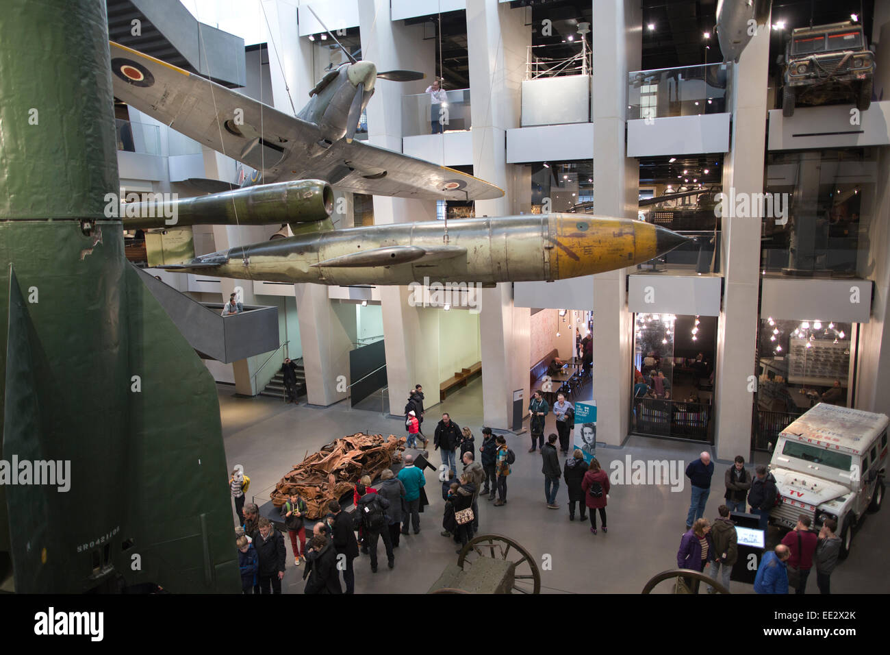 Atrium all'Imperial War Museum di Londra, IWM Londra, Lambeth Road, London, England, Regno Unito Foto Stock