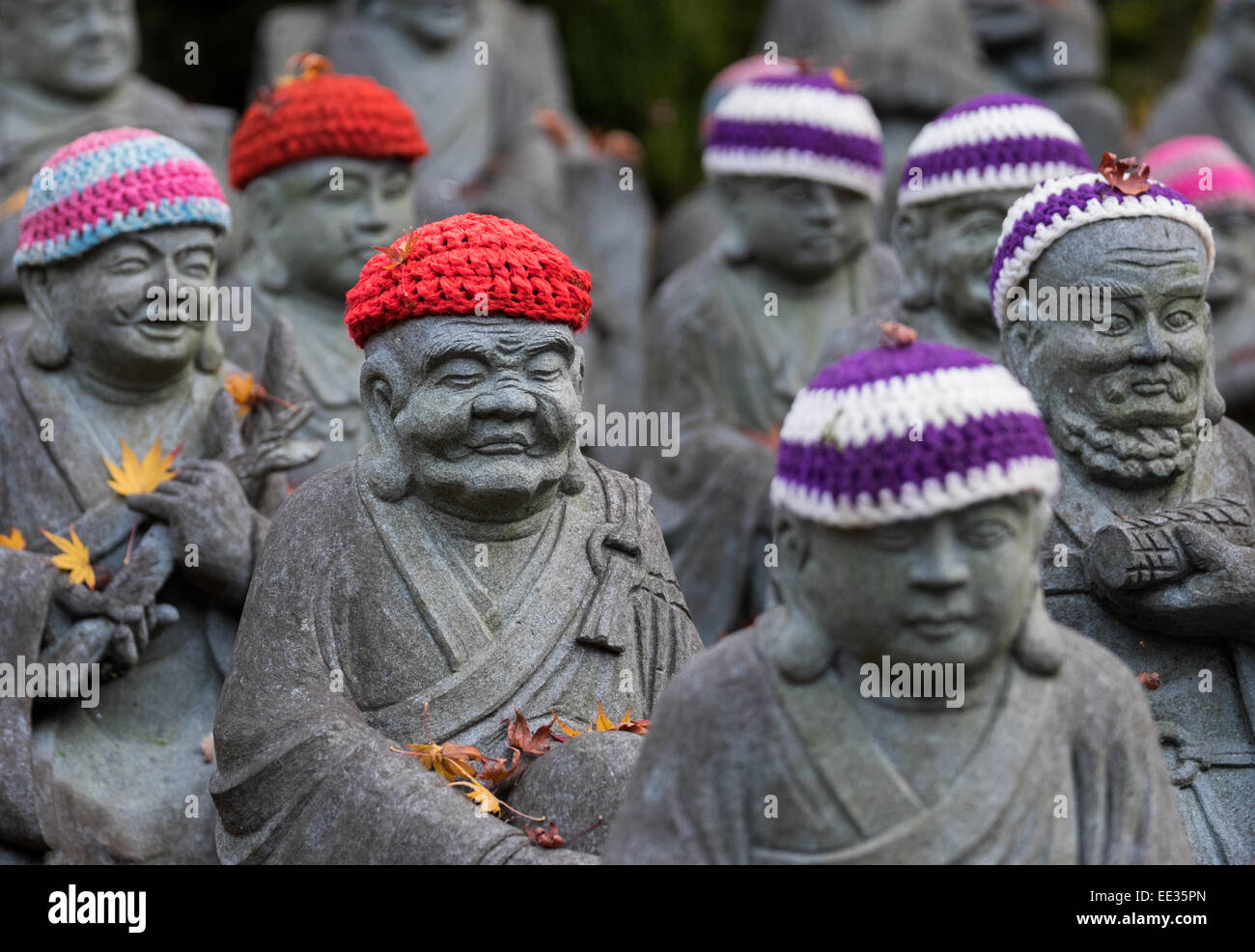 Beanie Buddha a Daisho-in tempio Foto Stock