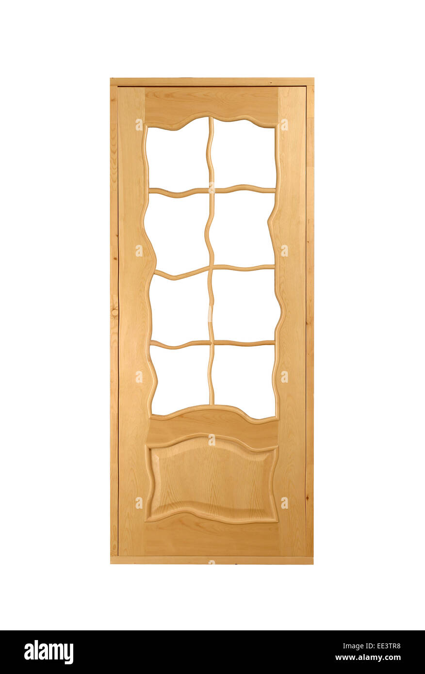 Porta. Sfondo bianco. porta sfondi nessuno colore fotografia immagine ingresso curva antichi verticale anteriore vecchio telaio in legno ou Foto Stock